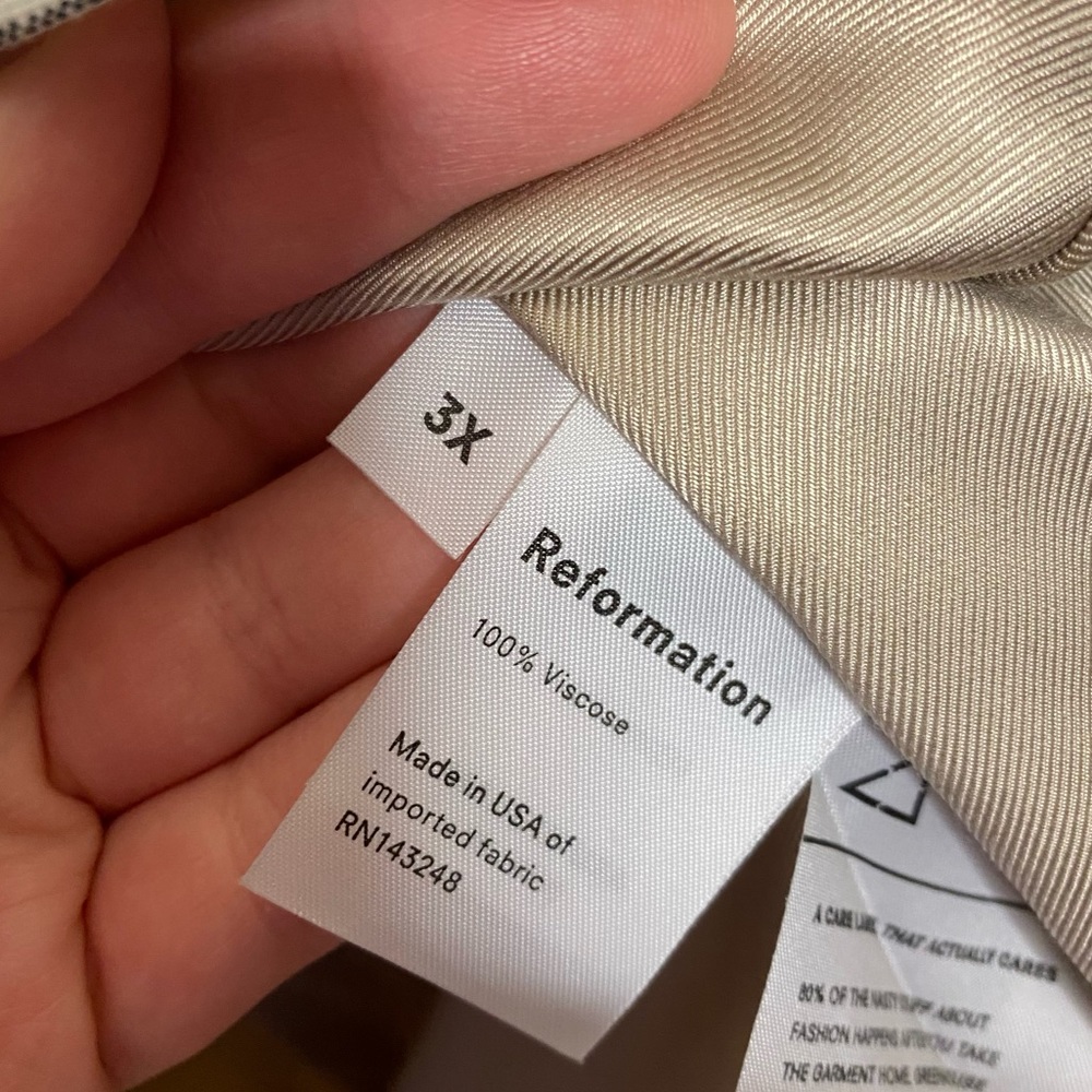Reformation Valero Jacket Blazer Linen Striped 3X - Picture 4 of 11